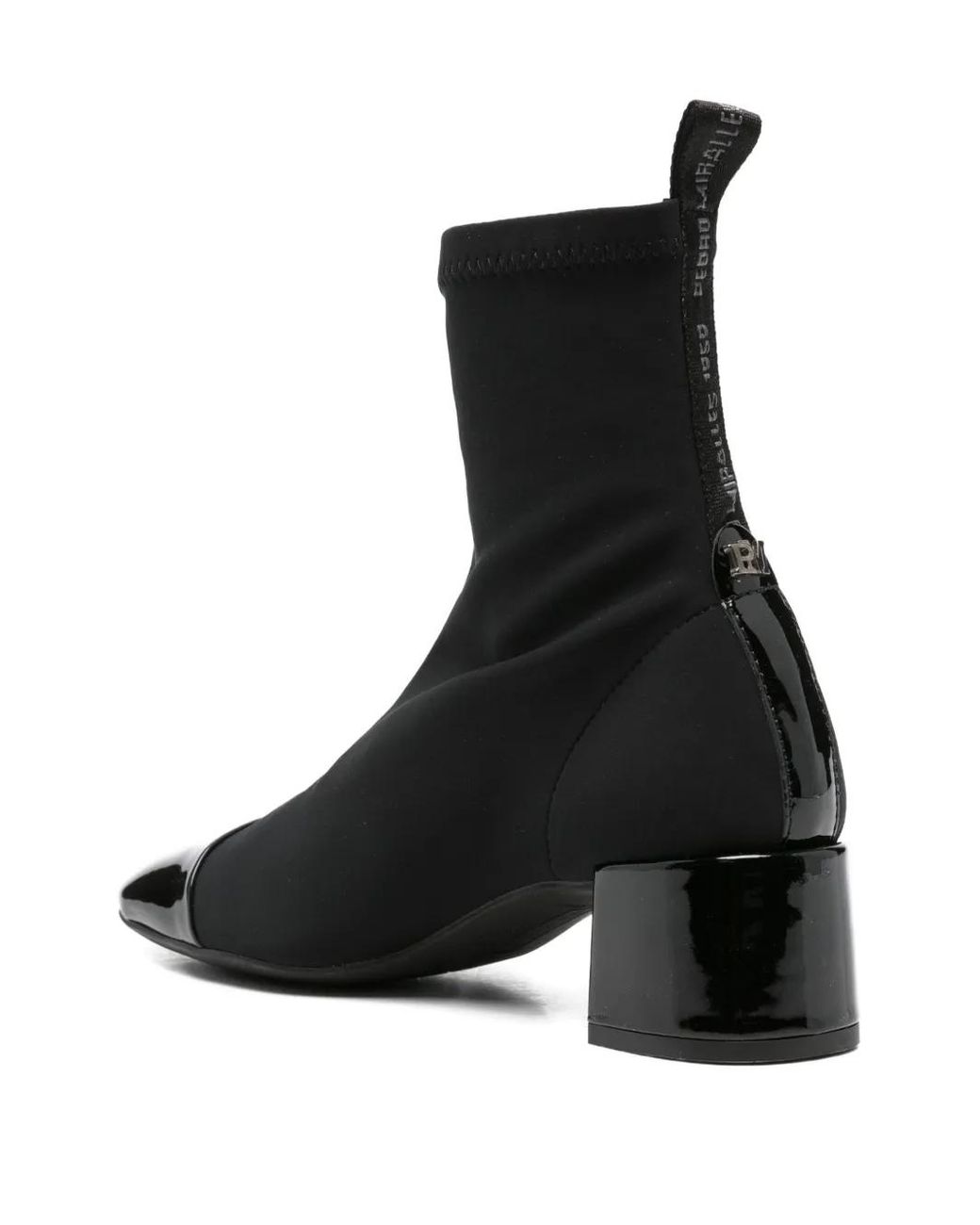 Pedro Miralles Black Cap-Toe Sock Boots