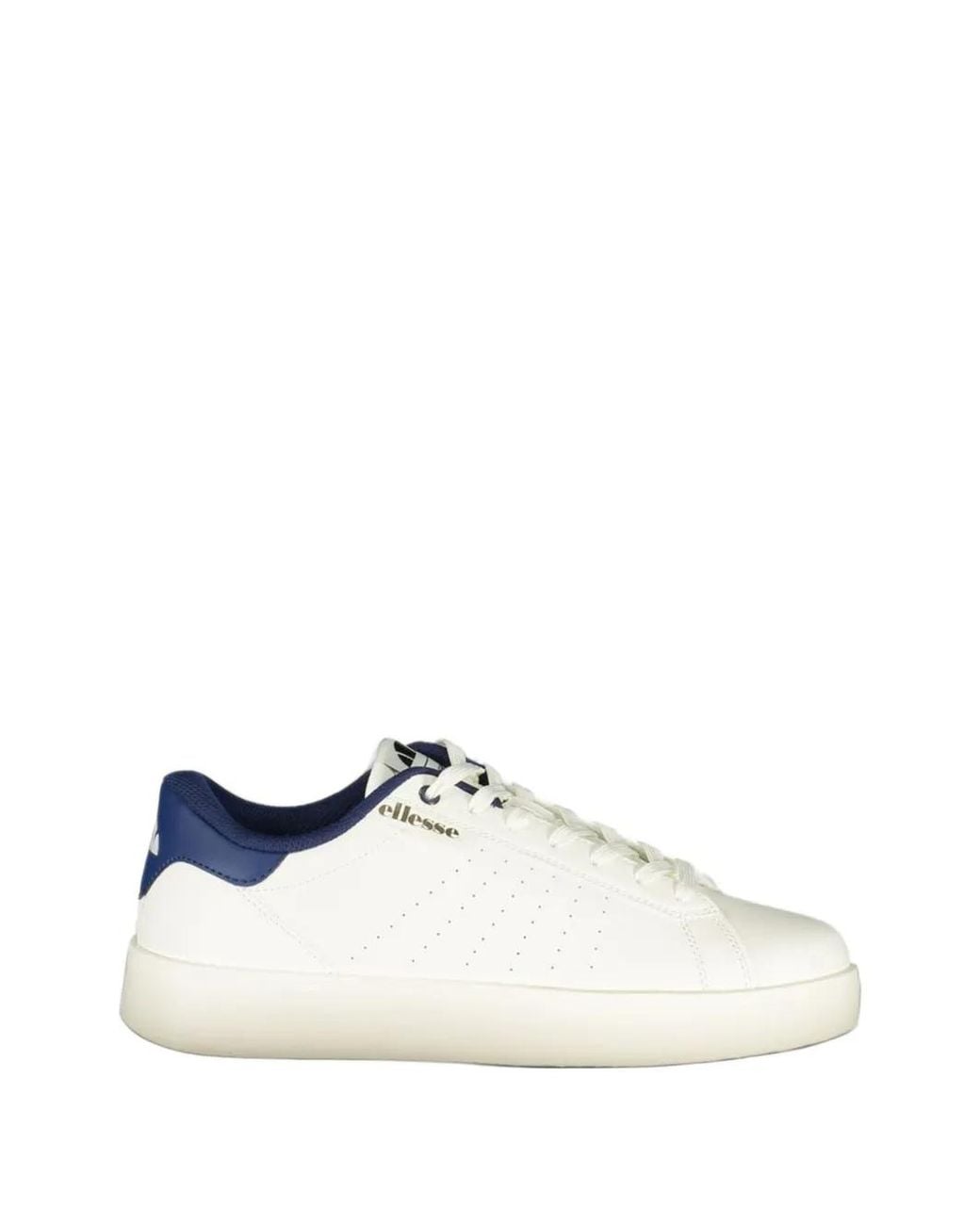 Ellesse White Perforated-Detail Logo-Print Sneakers for men