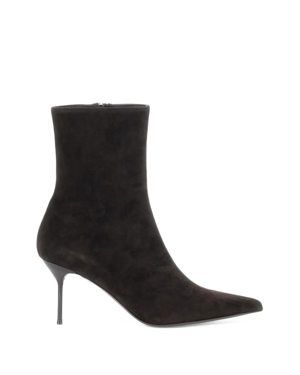 Paris Texas Black Lidia Pointed-Toe Suede Ankle Boots