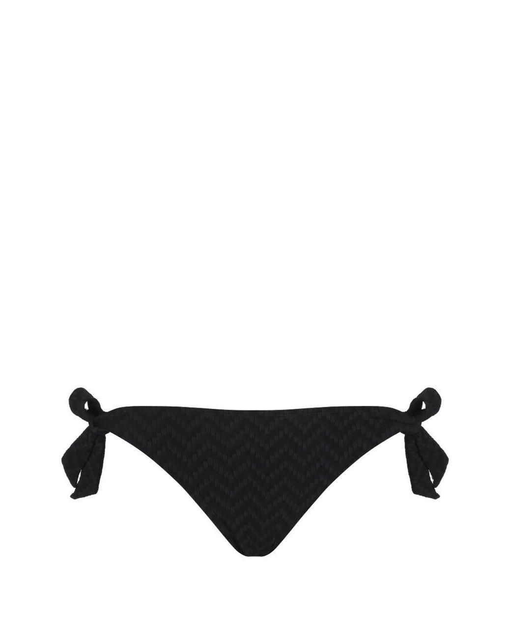 Vilebrequin Black Jacquard-Chevron Bikini Bottoms