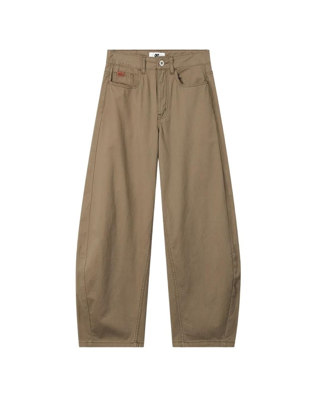 Chocoolate Natural Barrel-Leg Palazzo Pants