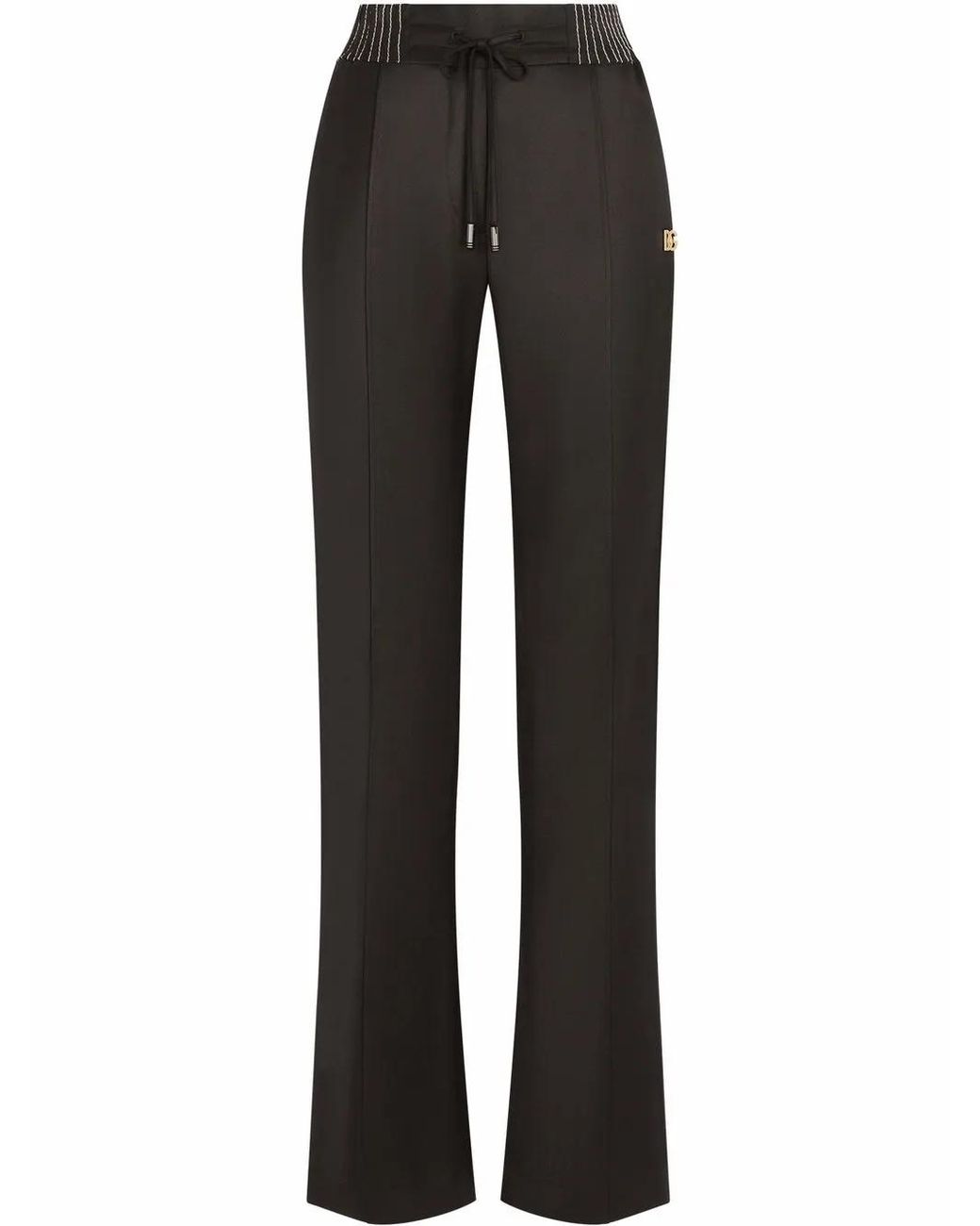 Dolce & Gabbana Black Twill Palazzo Pants