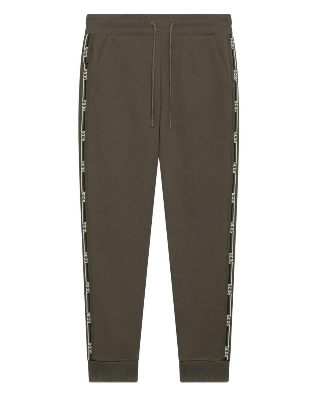 Gcds Gray Pantalon De Jogging À Bandes Logo for men
