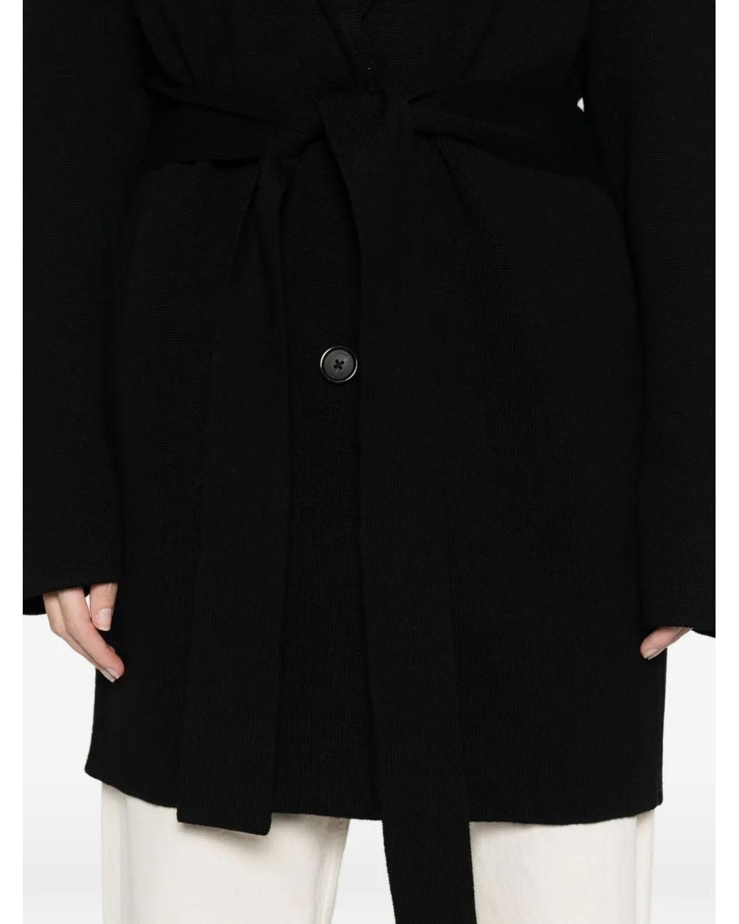 Totême Black Shawl-Lapel Robe