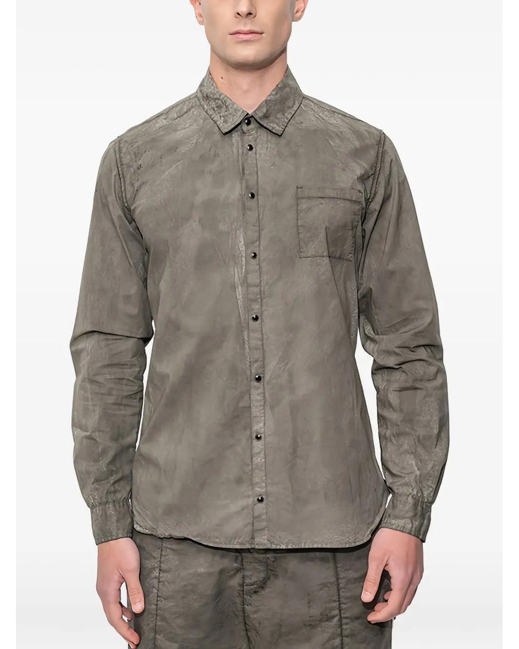 MD75 Gray Chest-Pocket Shirt for men