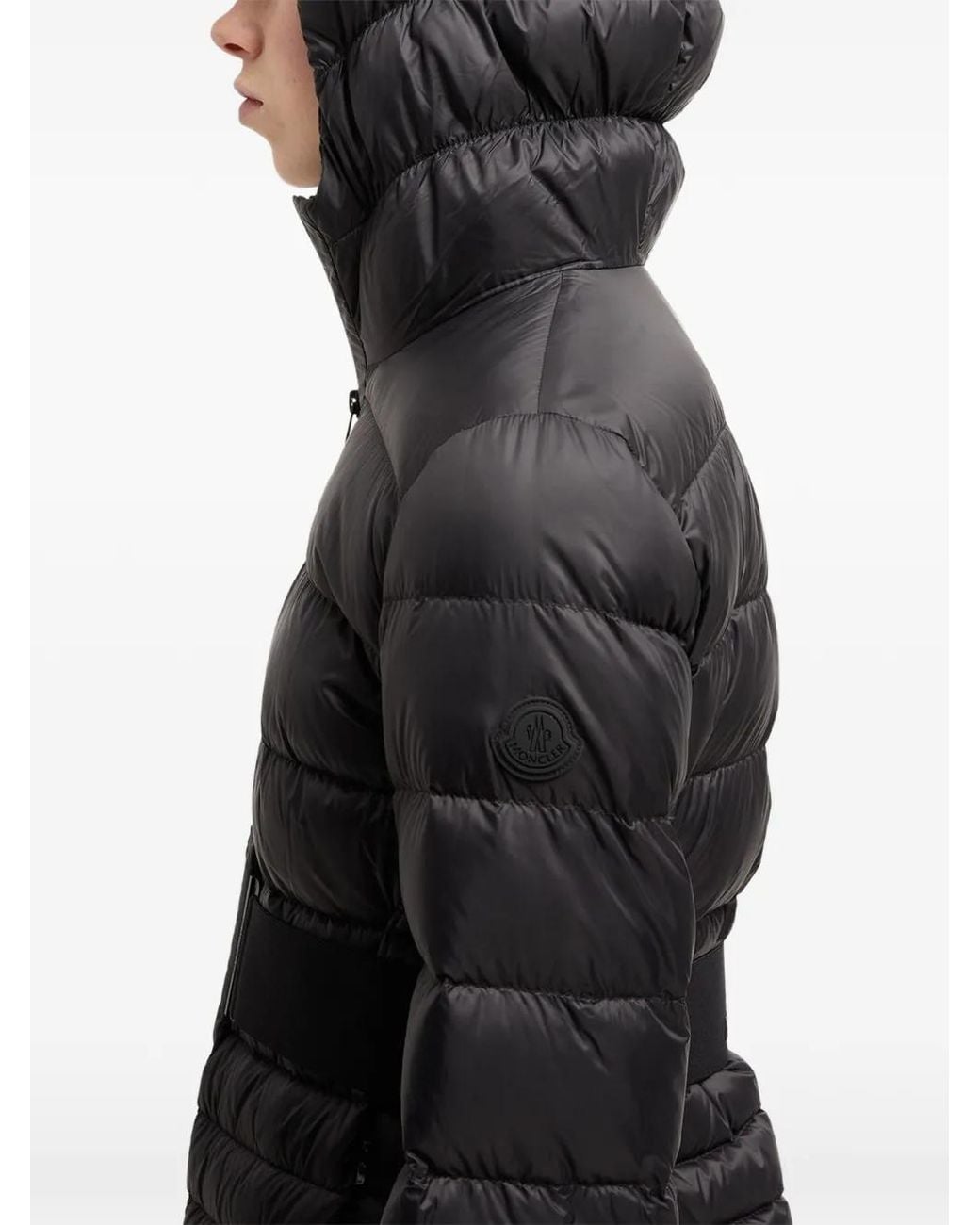 Moncler Black Magnolia Hooded Short Down Jacket