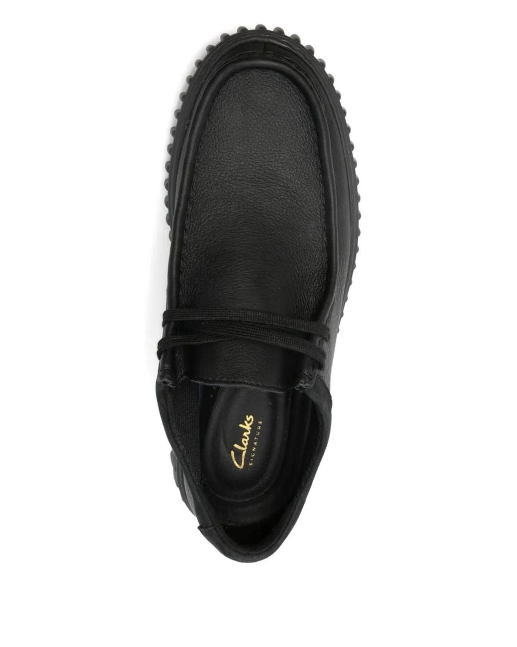 Clarks Black Torhill Leather Derby Shoes for men