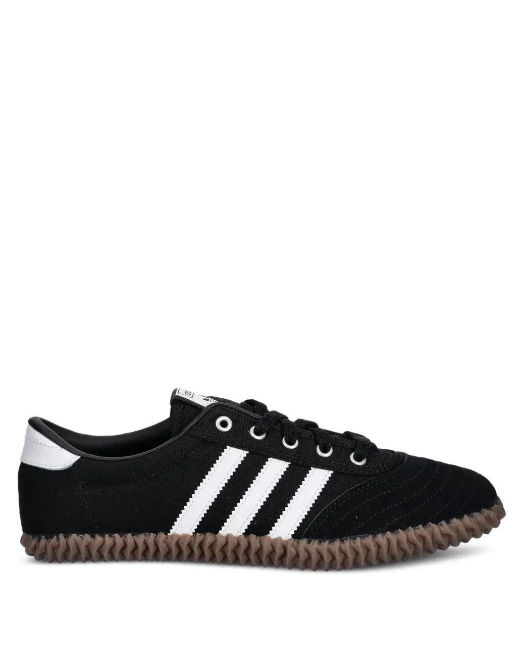 Adidas Black Volley Plimsole Three-Stripe Sneakers