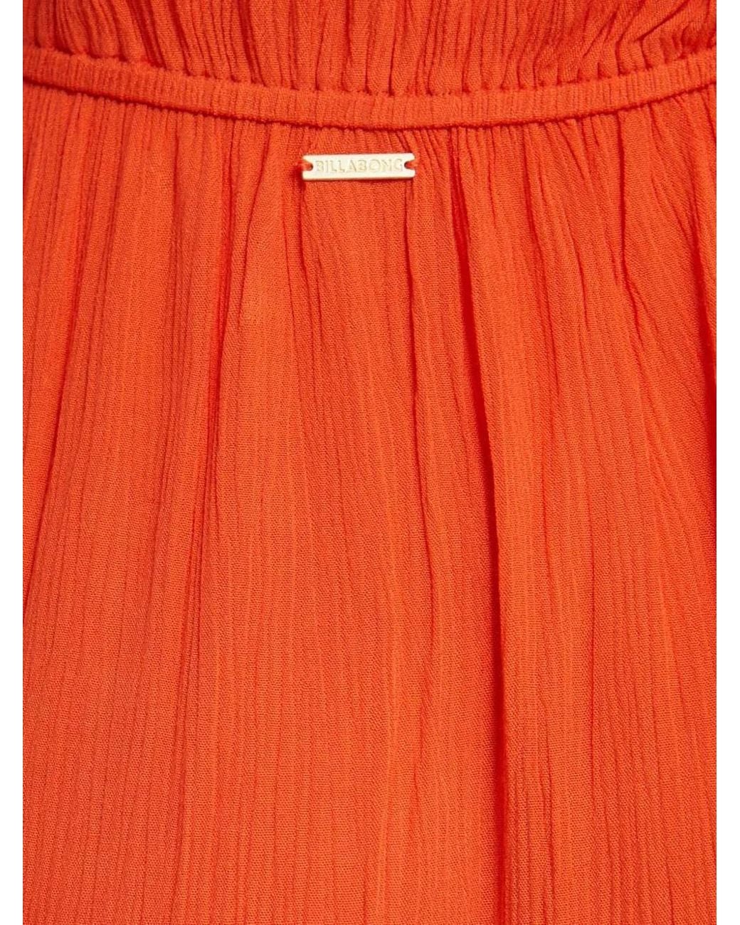Billabong Red One-Shoulder Split Maxi Dress