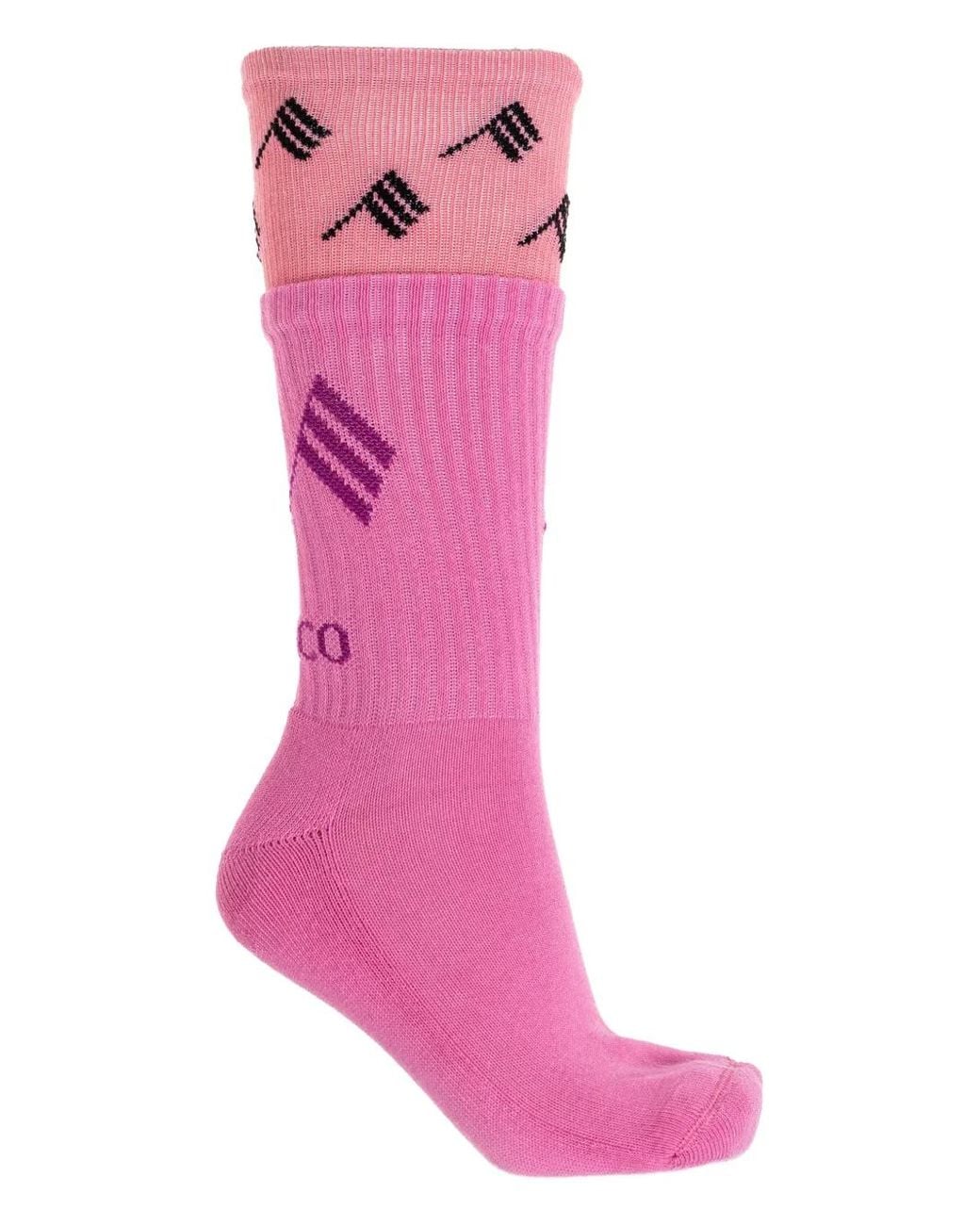 The Attico Pink Double Socks