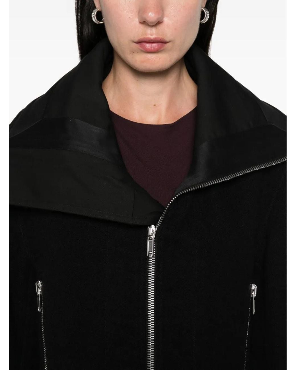 Rick Owens Black Zip-Up Jacket
