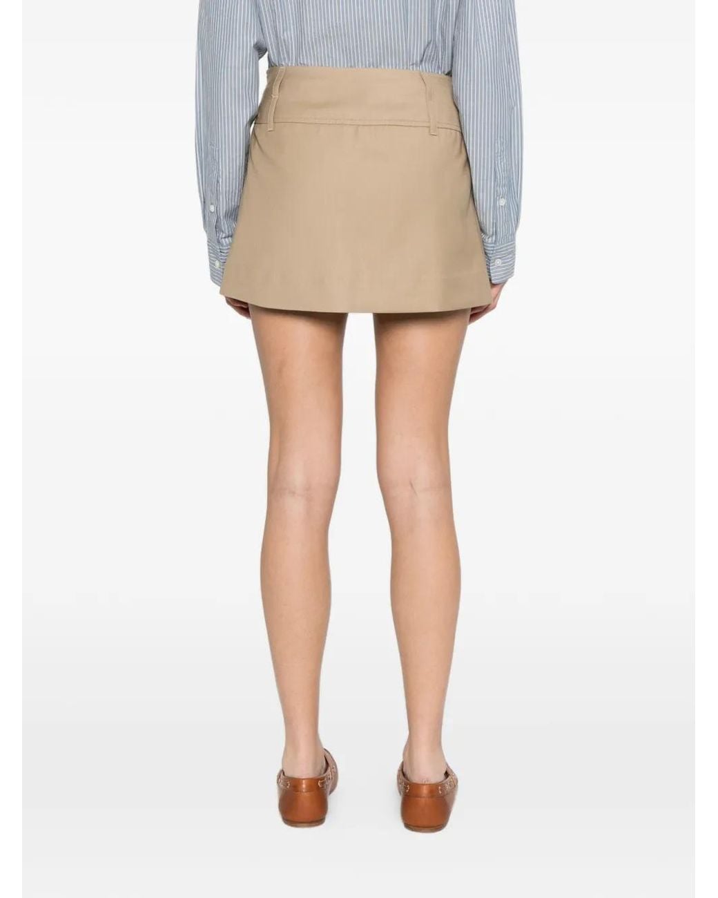 DUNST Natural Belt Loops Short Skirt