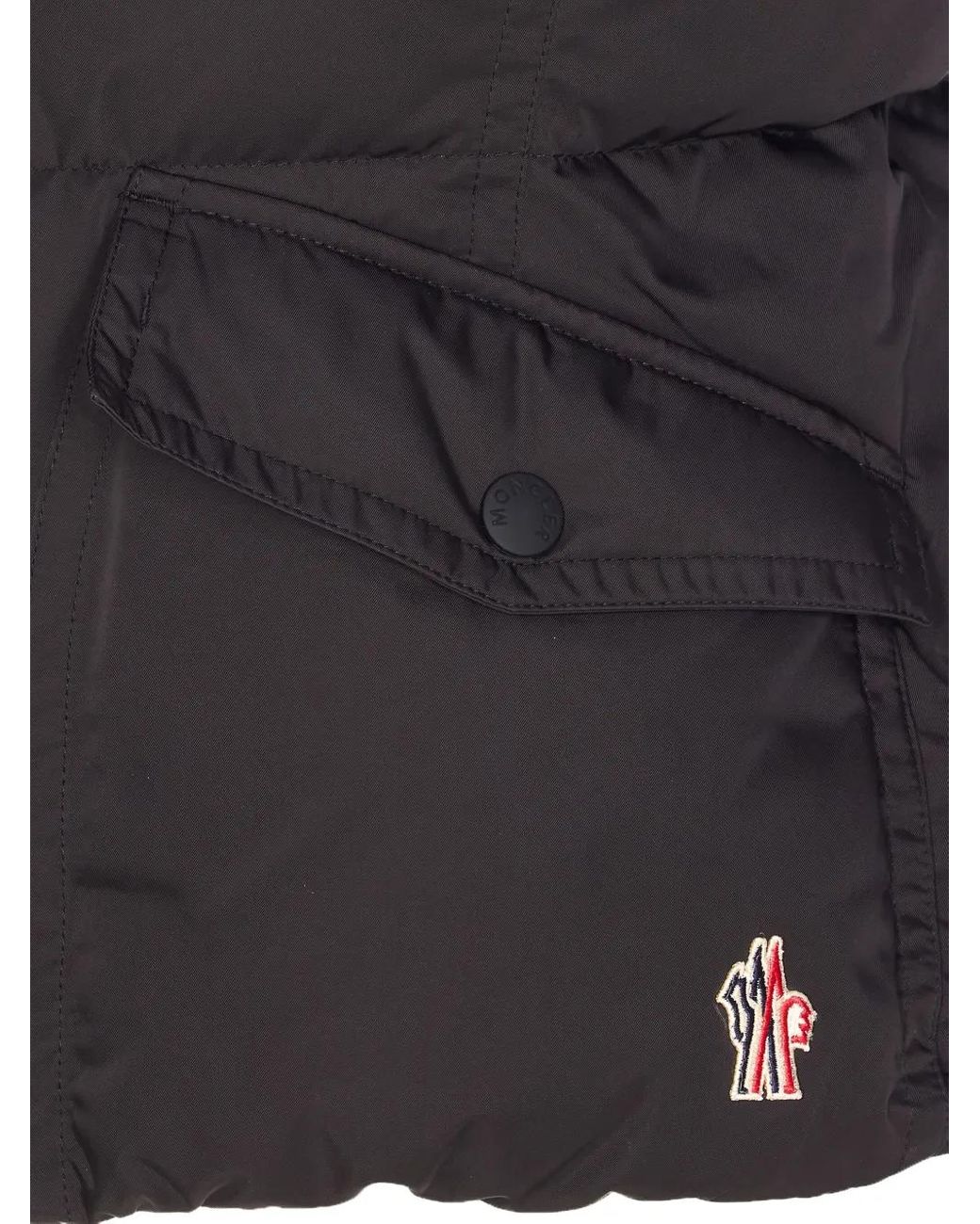 Moncler Black Polo-Collar Padded Gilet