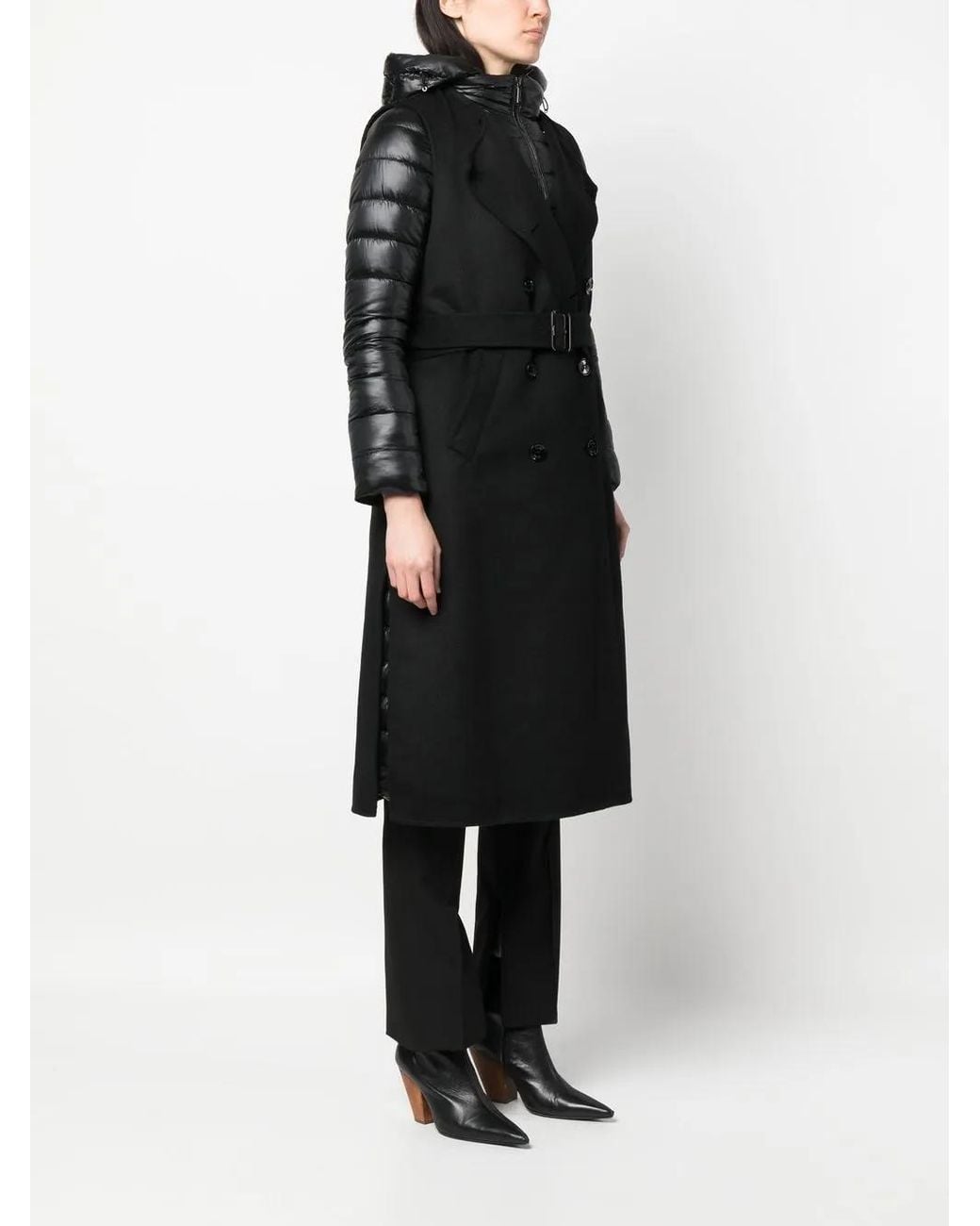 Moorer Black Double-Layer Padded Coat