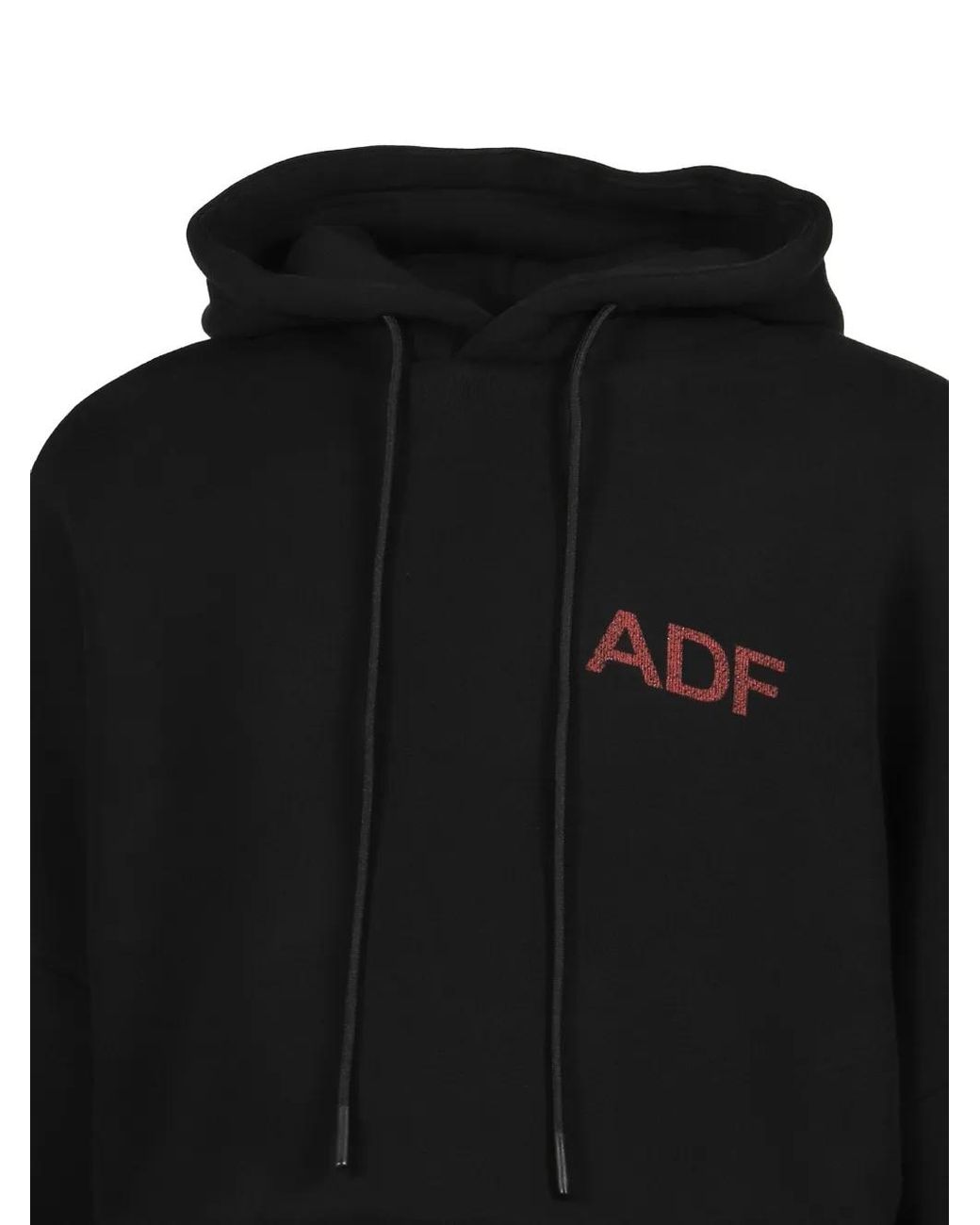 ARNODEFRANCE Black Hoodie Crop À Logo Imprimé for men