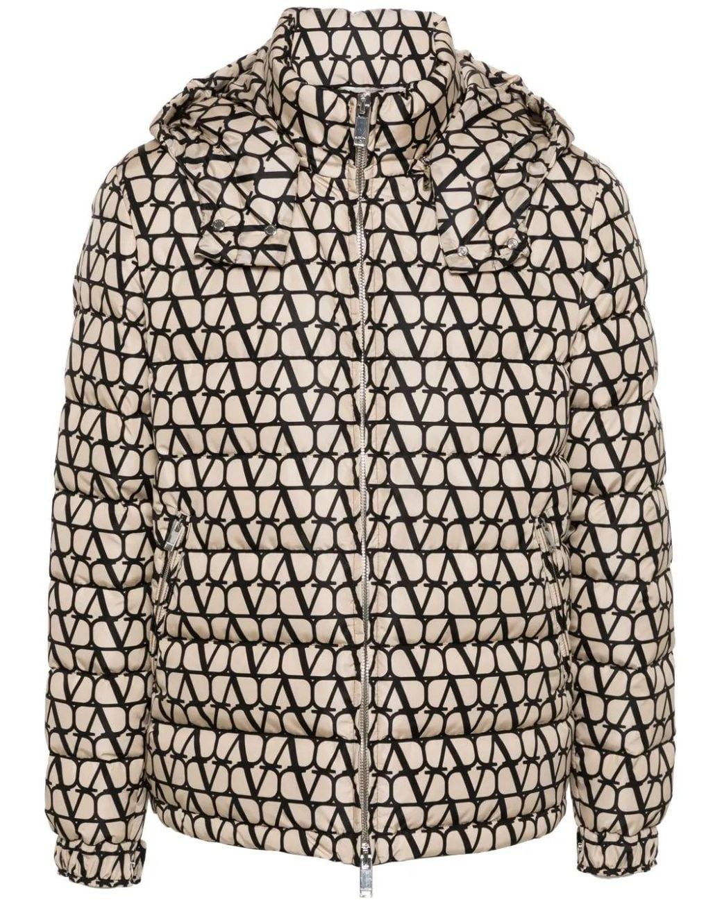 Valentino Garavani Black Toile Iconographe Down Jacket for men