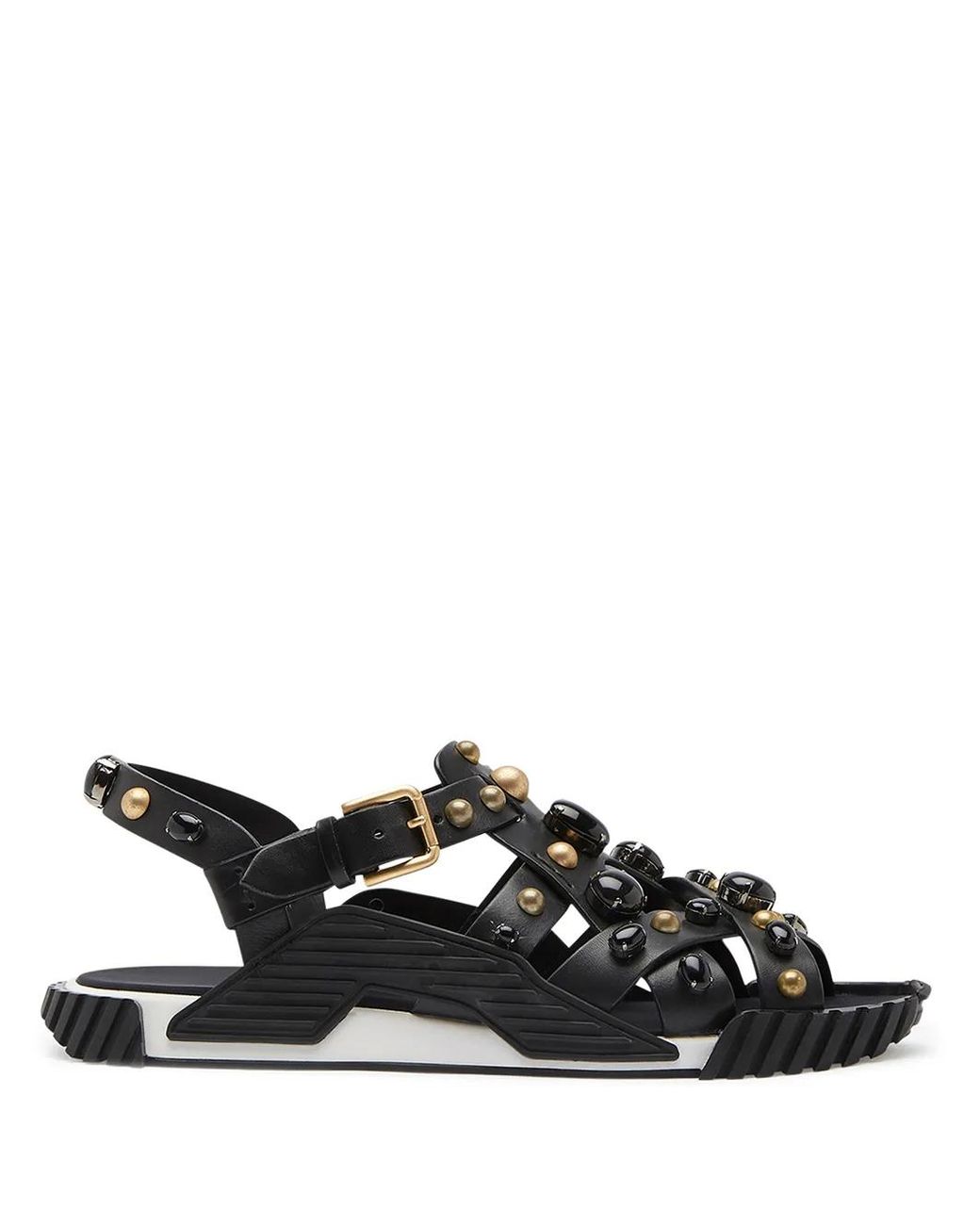 Dolce & Gabbana Black Ns1 Studded Sandals for men