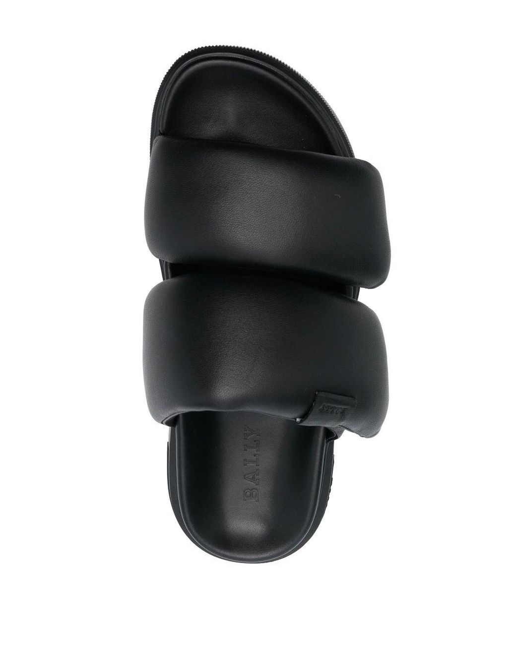 Bally Joey Double-strap Slide Sandals in Black | Lyst