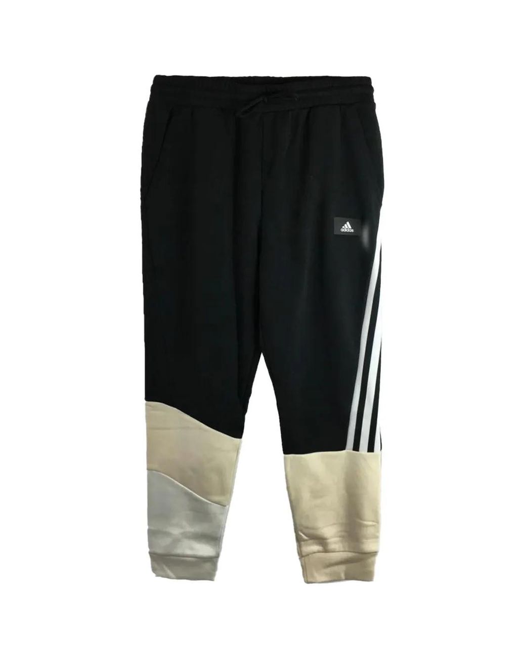 Adidas Black Colour-Block Track Pants for men