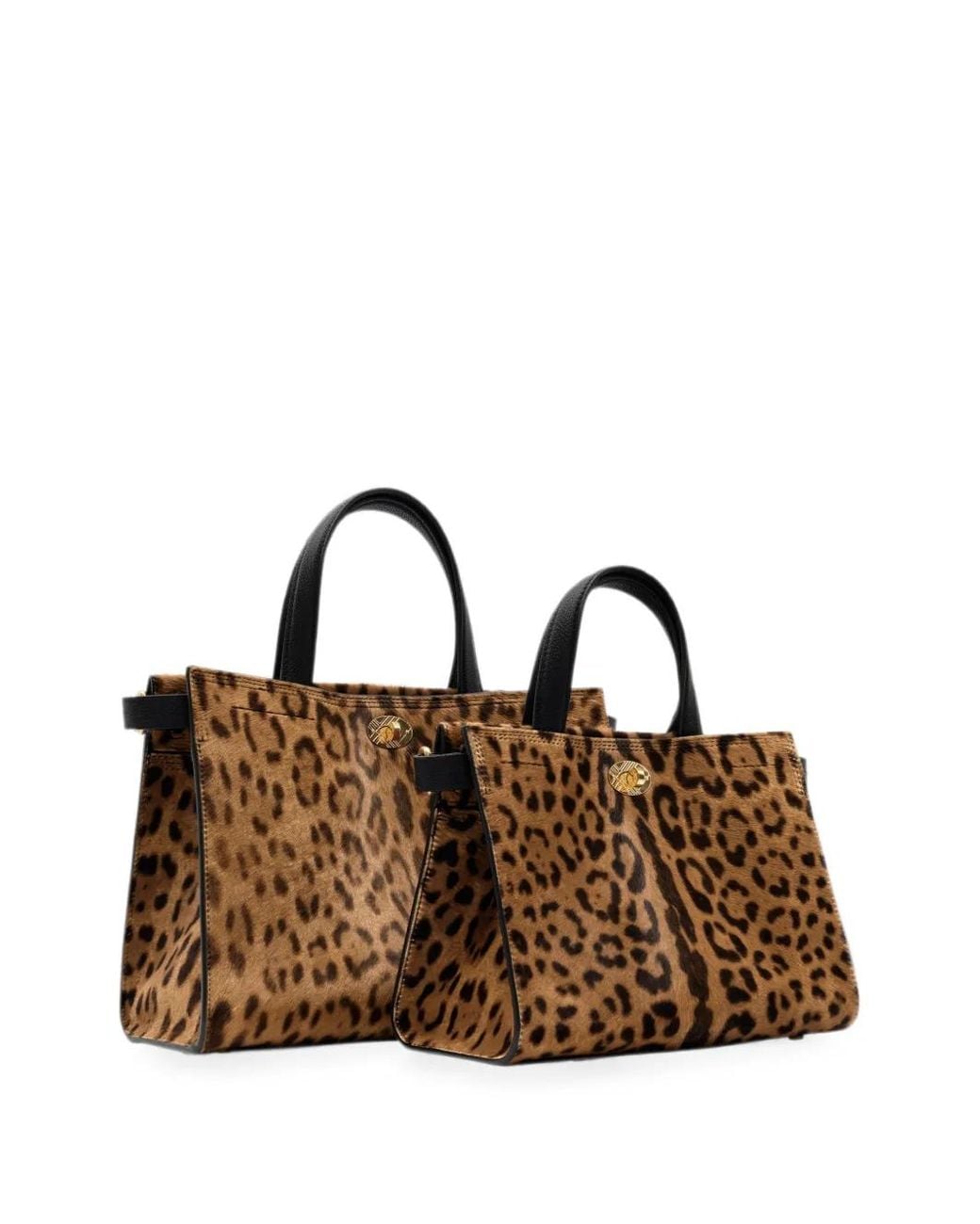 Burberry Natural Small Leopard-Print Cotswolds Tote Bag