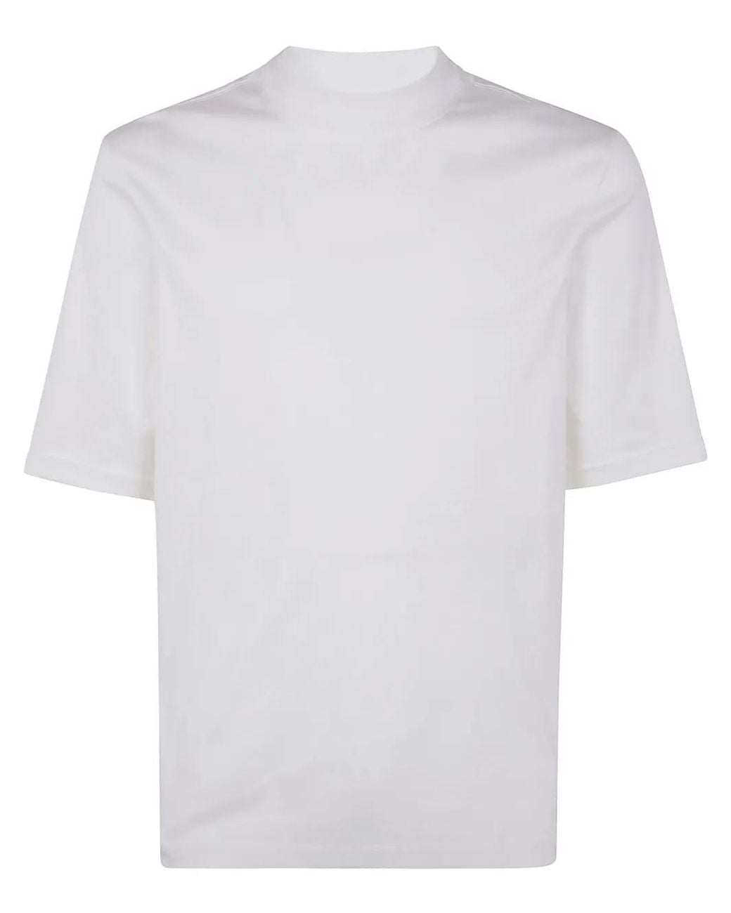 Brunello Cucinelli White Jersey T-Shirt for men