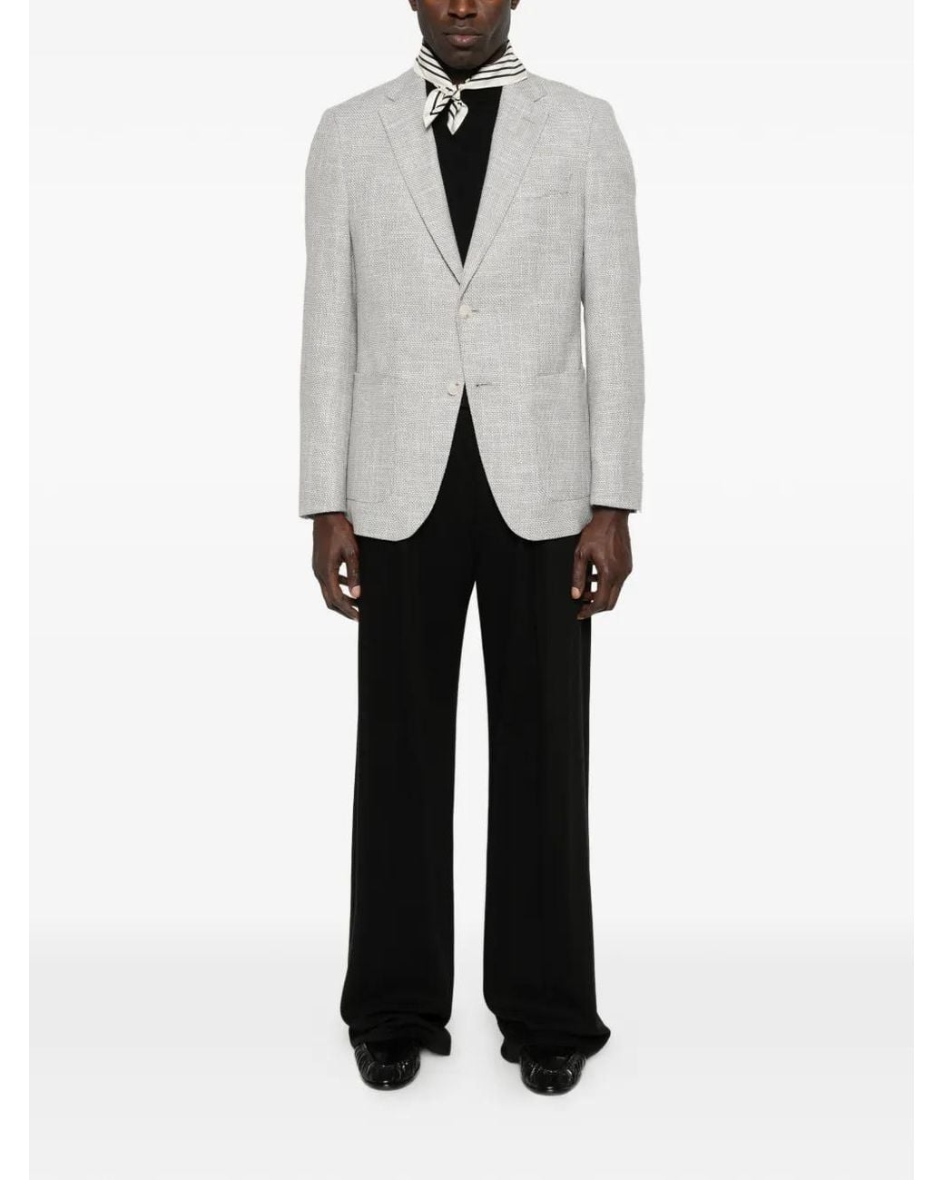 Boss White Patterned Jacket for men