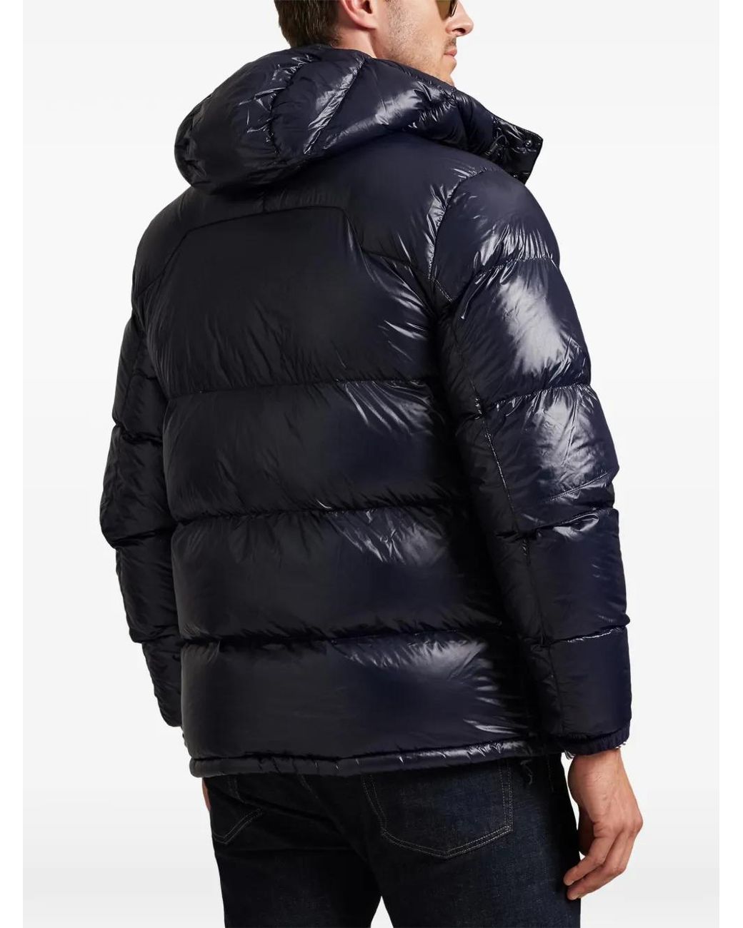 Polo Ralph Lauren Blue Detachable-Hood Padded Jacket for men