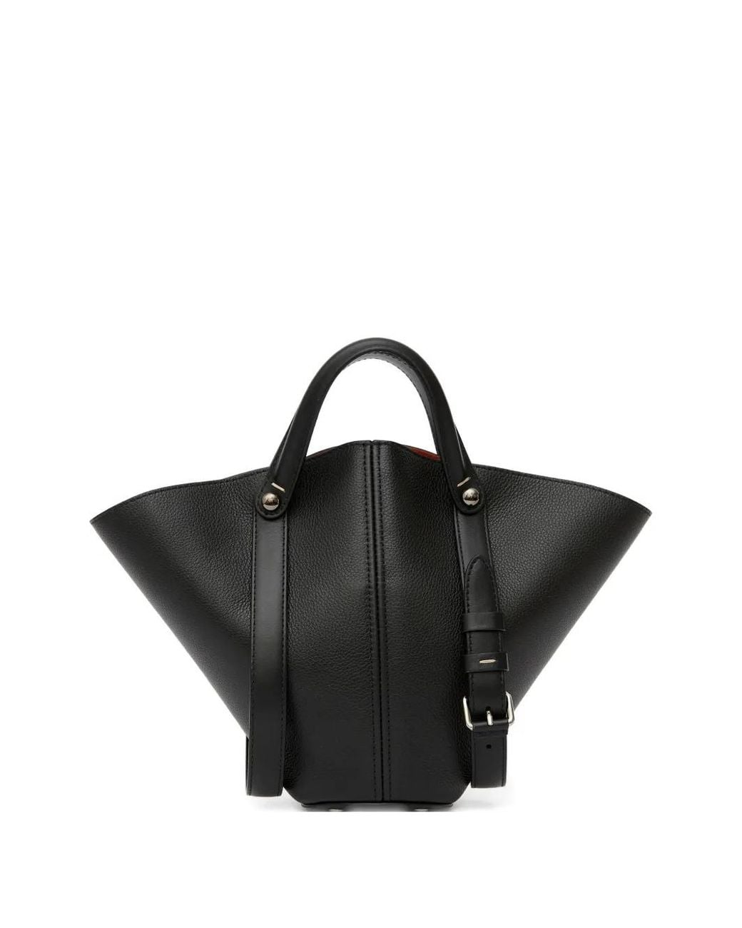 Maison Margiela Black Dress-Age Leather Shoulder Bag