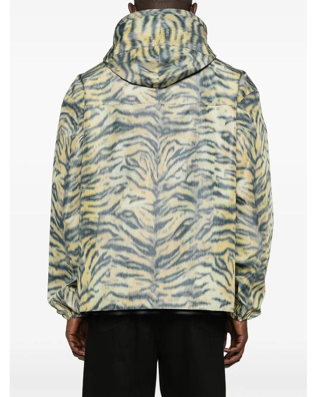KENZO Green Abstract-Pattern Jacket for men
