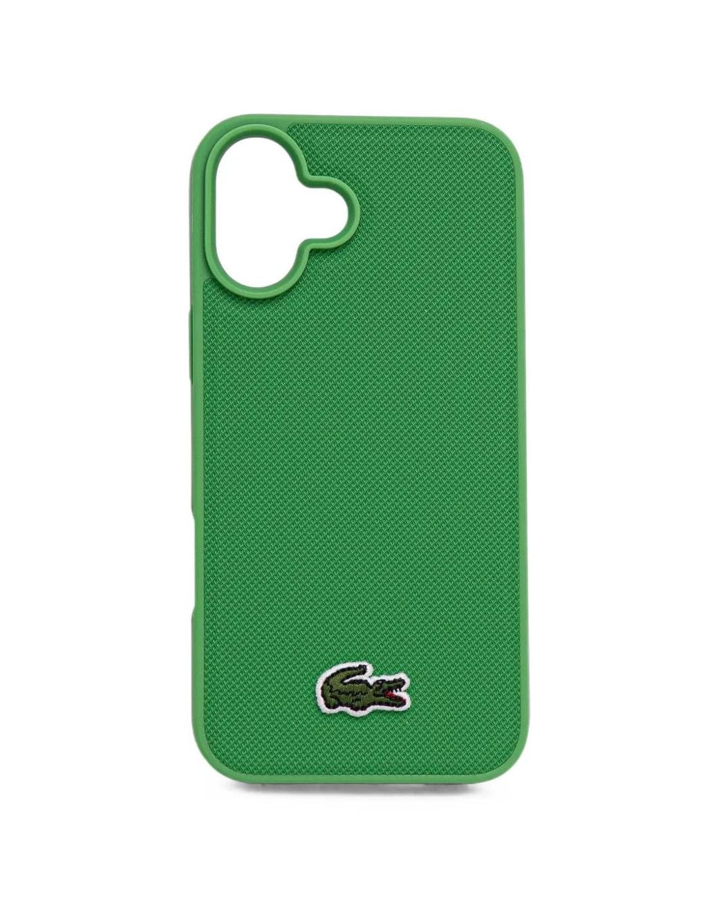 Lacoste Green Logo-Patch Piqué Iphone Case