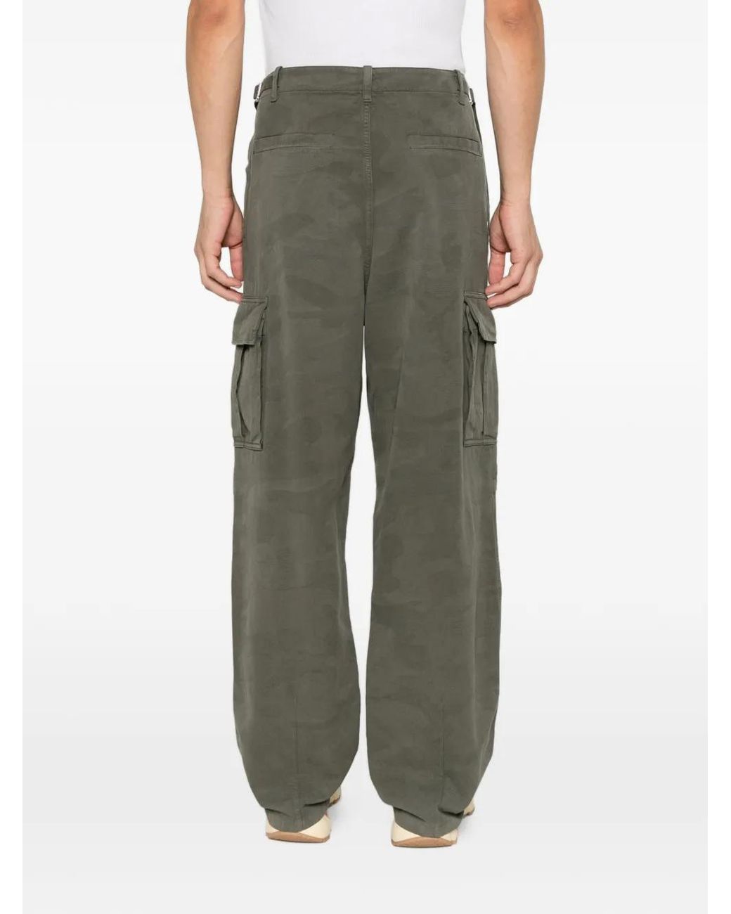 Fendi Gray Regular-Fit Utility Trousers for men