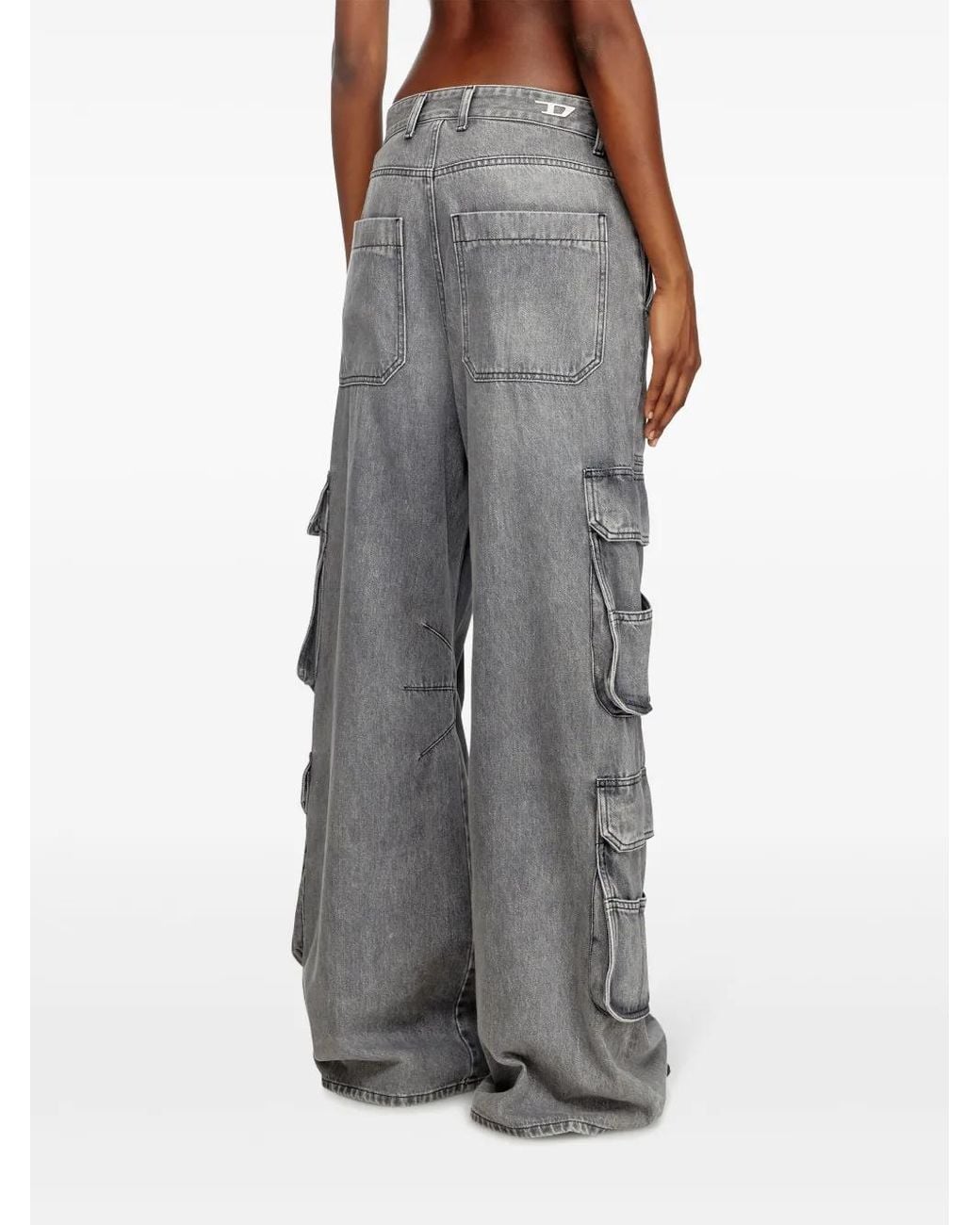 DIESEL Gray D-Sire 1996' Cargo Jeans