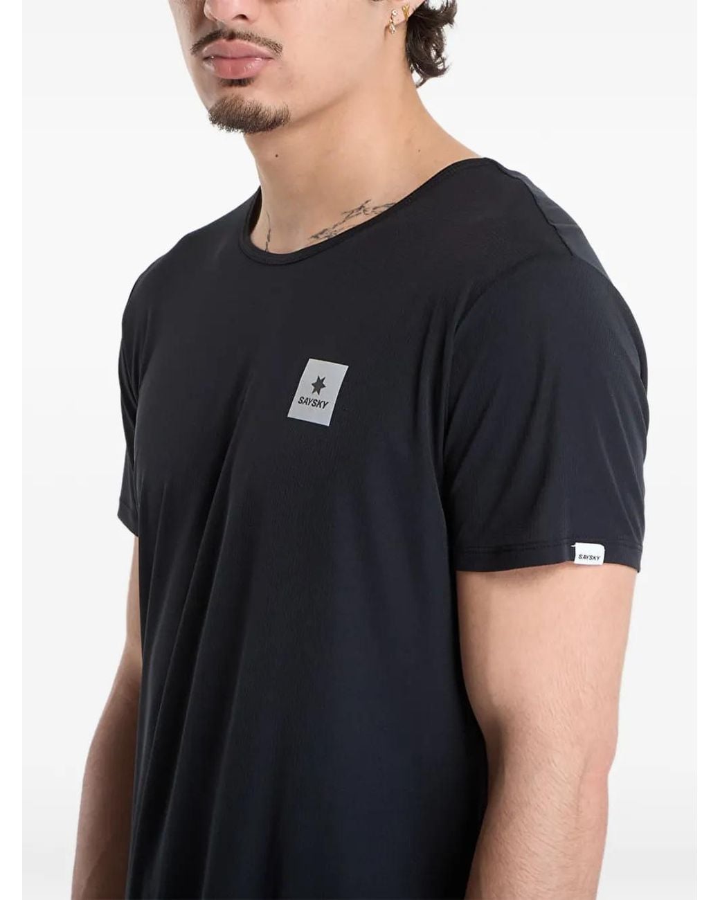 Saysky Black Clean Flow T-Shirt for men