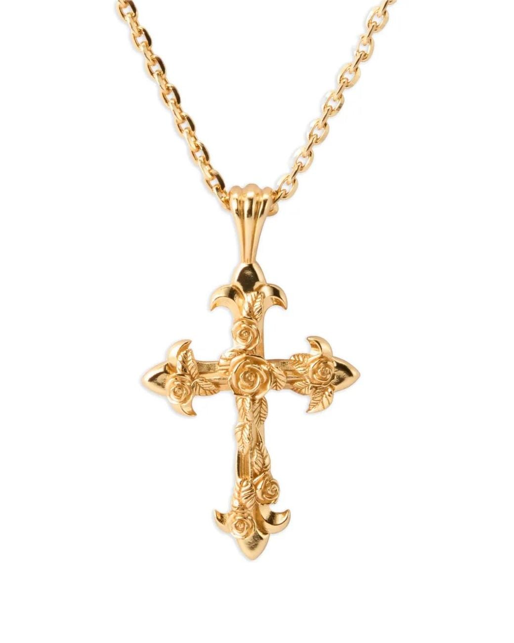 Emanuele Bicocchi Metallic Large Fleury Cross Necklace