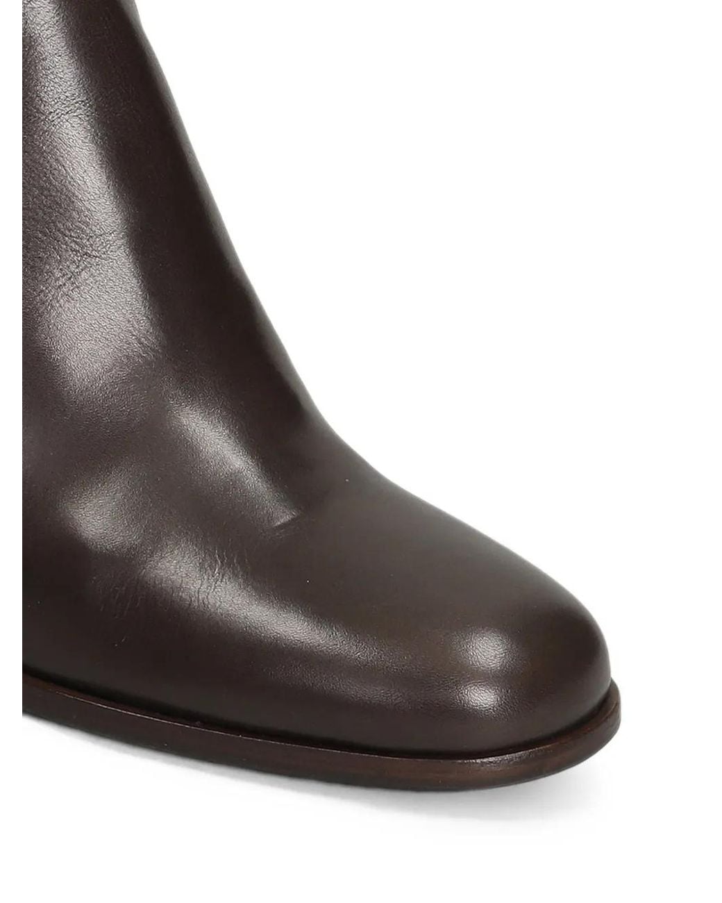 Mara Bini Brown Round-Toe Block-Heel Ankle Boots