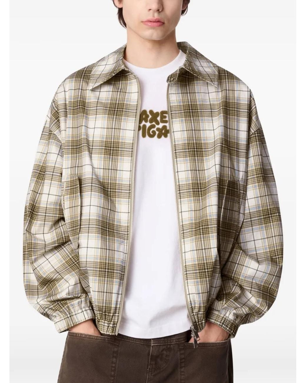 Axel Arigato Natural Terra Check-Pattern Jacket for men
