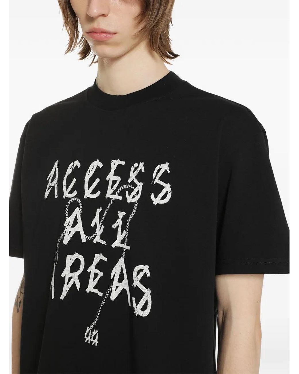 44 Label Group Black Aaa Graphic-Print T-Shirt for men