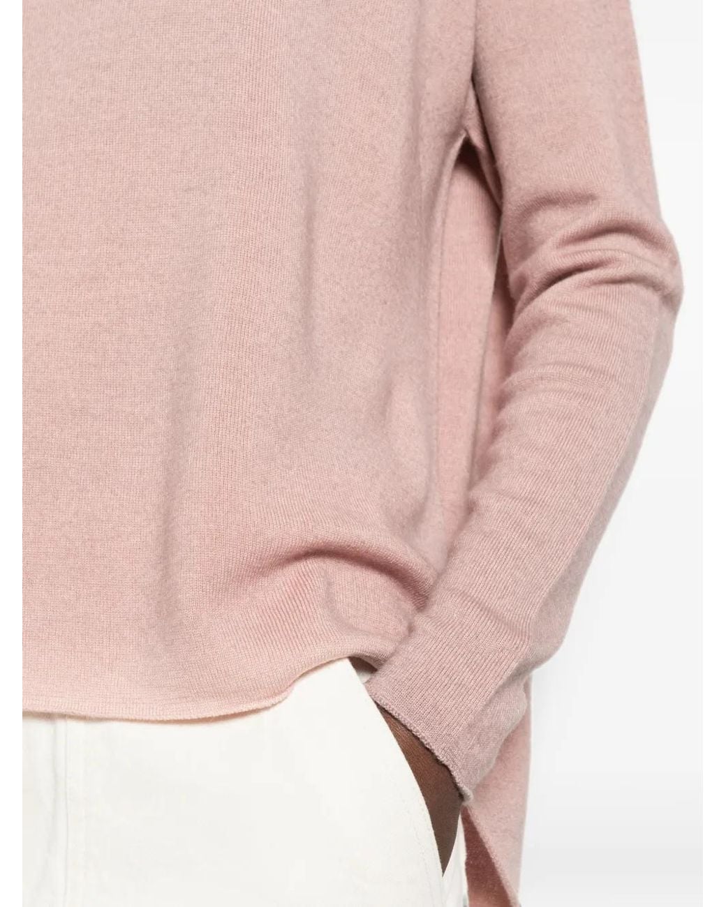 AROVESCIO Pink Drop-Shoulder Sweater