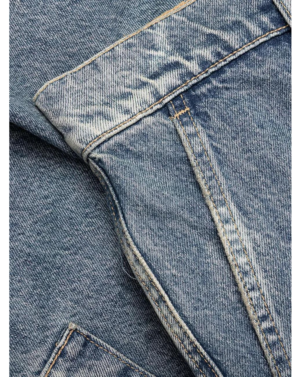 NAHMIAS Blue Logo-Patch Cargo Jeans for men