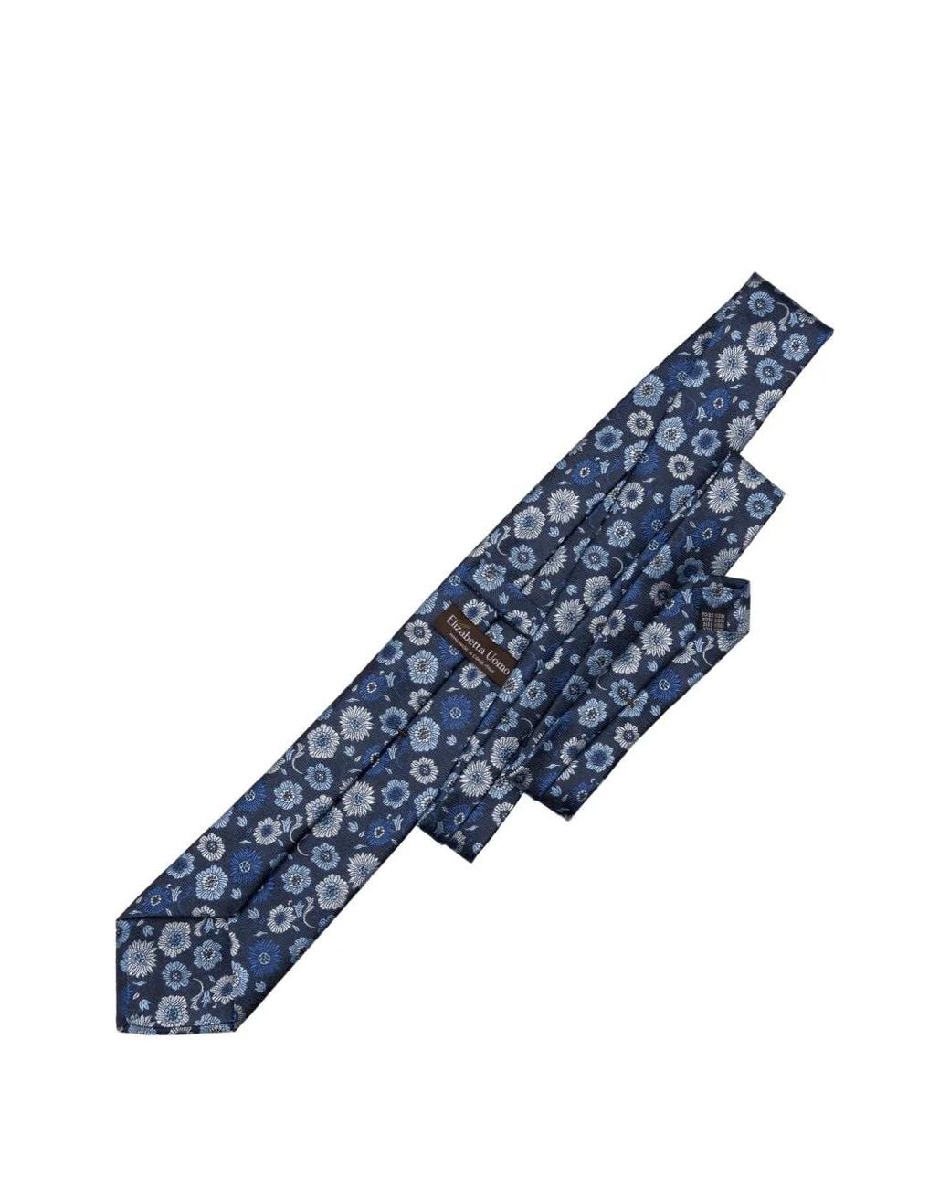 Elizabetta Blue Pergola Floral-Jacquard Tie for men