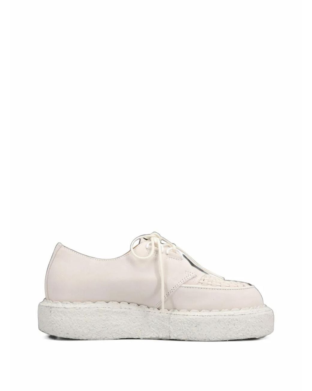 Maison Mihara Yasuhiro White "David"Canvas Inter Lace Shoes for men