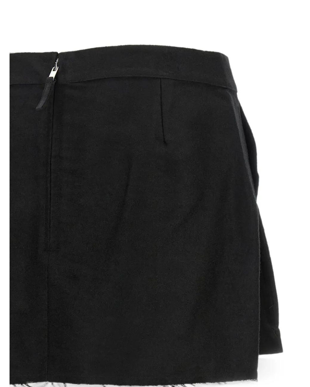 Rick Owens Black Fog Cutoff Skirt