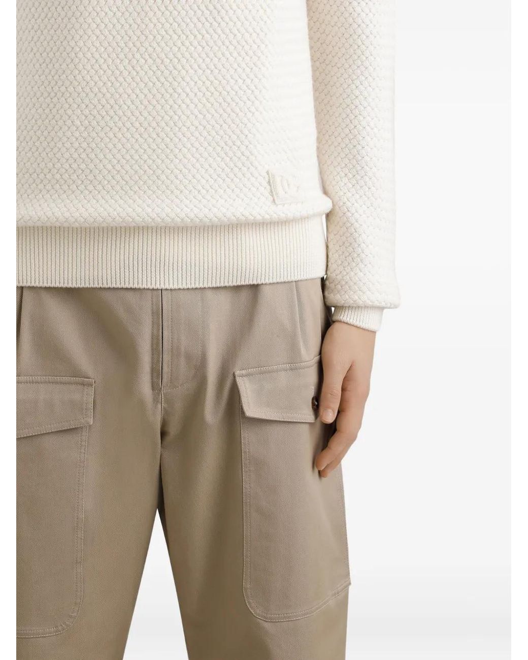 Dolce & Gabbana White Wool Pullover for men