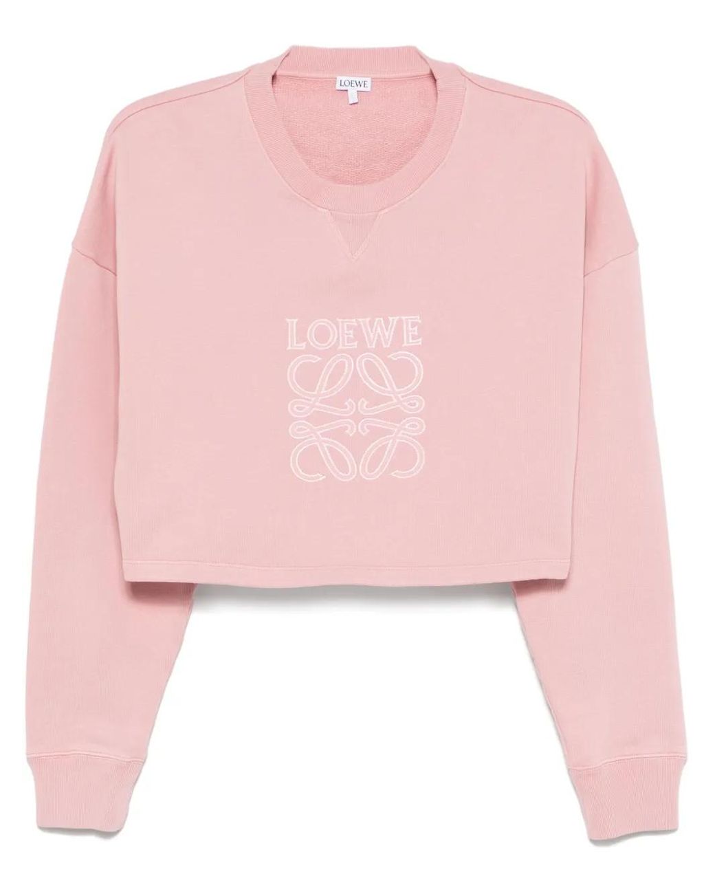 LOEWE ピンク クロップドスウェット L LOEWE ピンク クロップドスウェット L Sweatshirt LOEWE