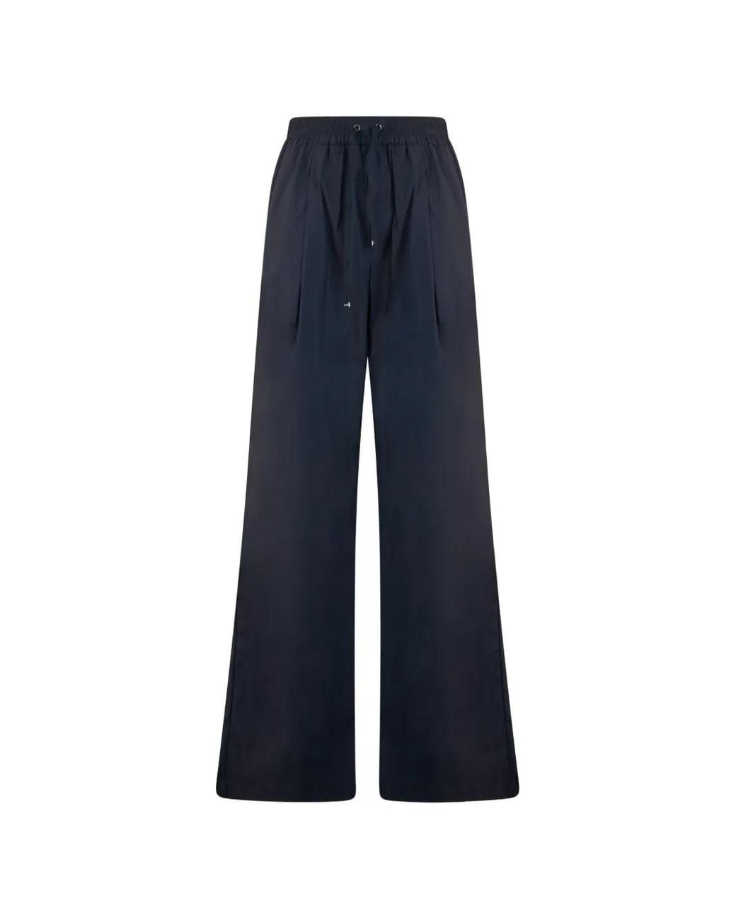 Herno Blue High-Waisted Wide-Leg Trousers