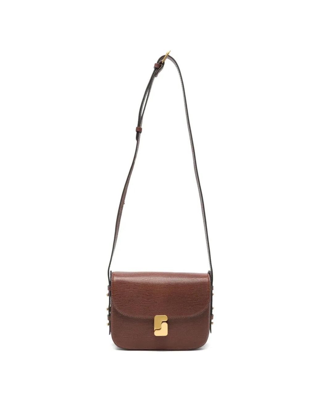 Soeur White Bellissima Lizard-Effect Leather Shoulder Bag