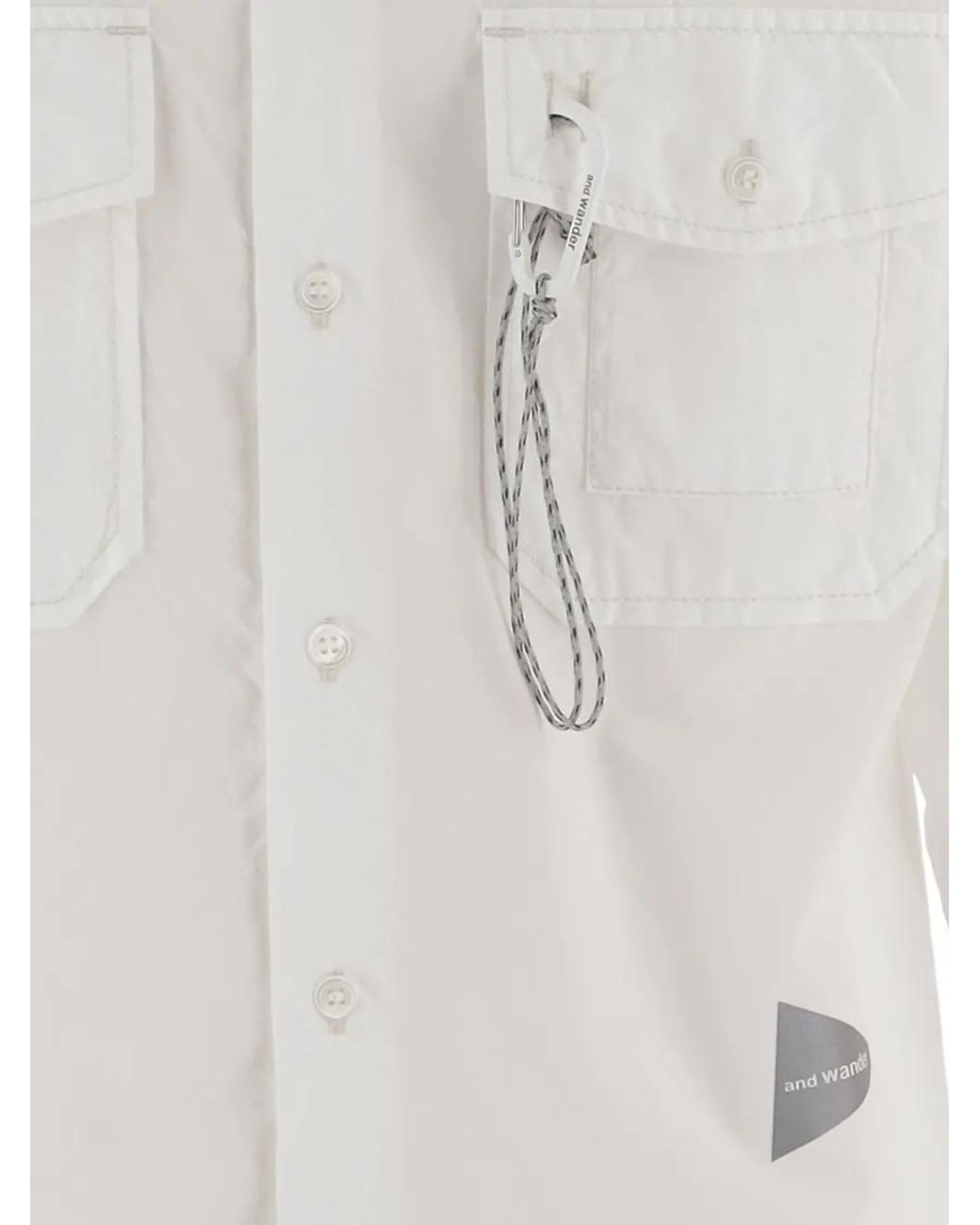 And Wander White Pockets Shirt for men