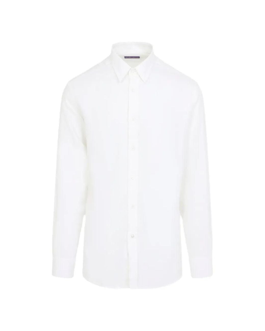 Ralph Lauren White Classic-Collar Shirt for men
