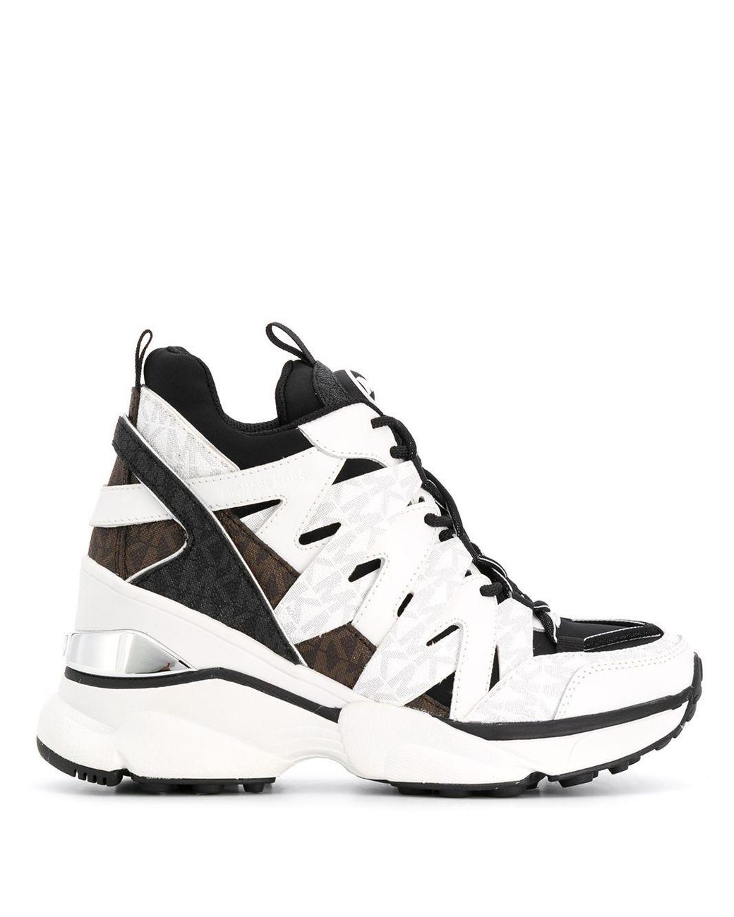 michael kors hero leather and mesh trainer