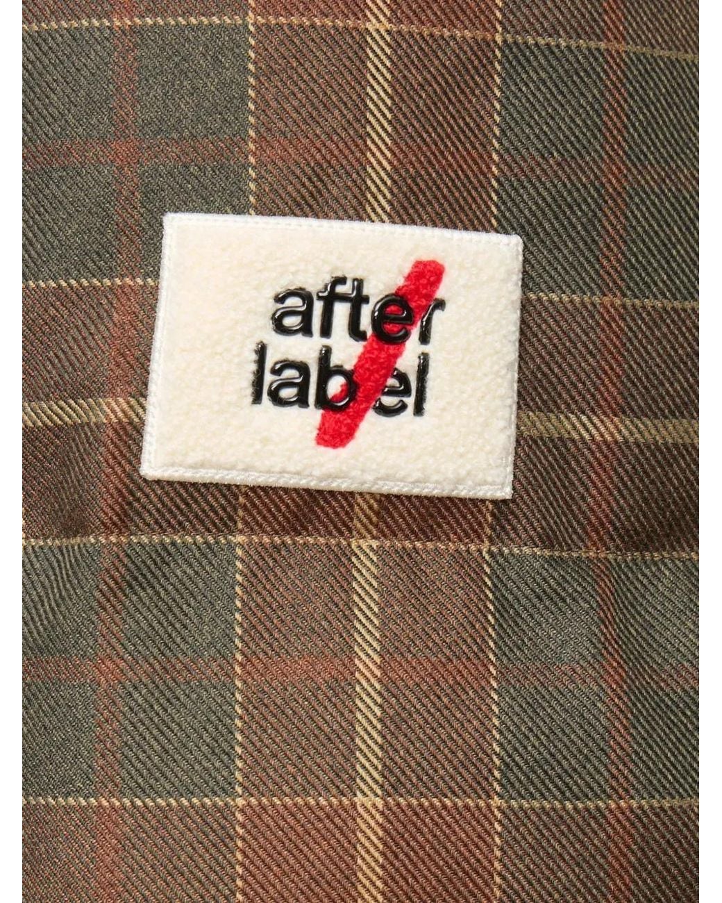 AFTER LABEL Check-Pattern Hooded Jacket in Natural for Men | Lyst